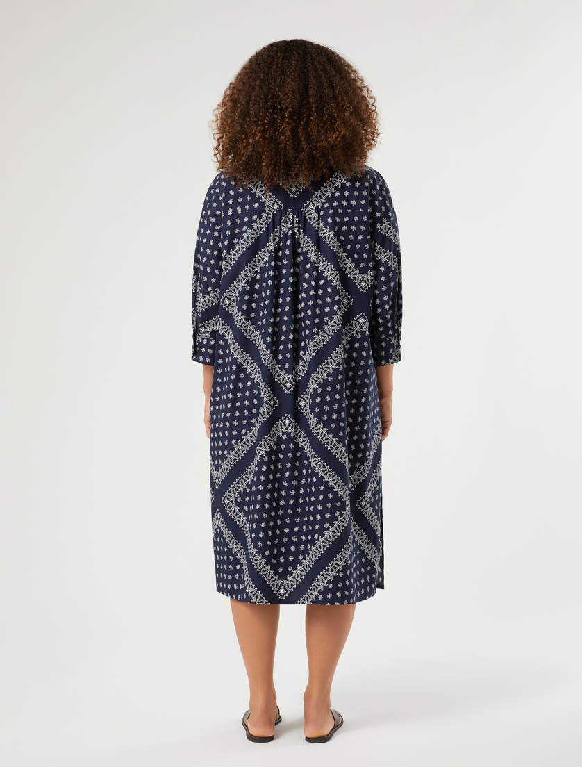 Cotton poplin shirt dress - ULTRAMARINE - Marina Rinaldi - 4