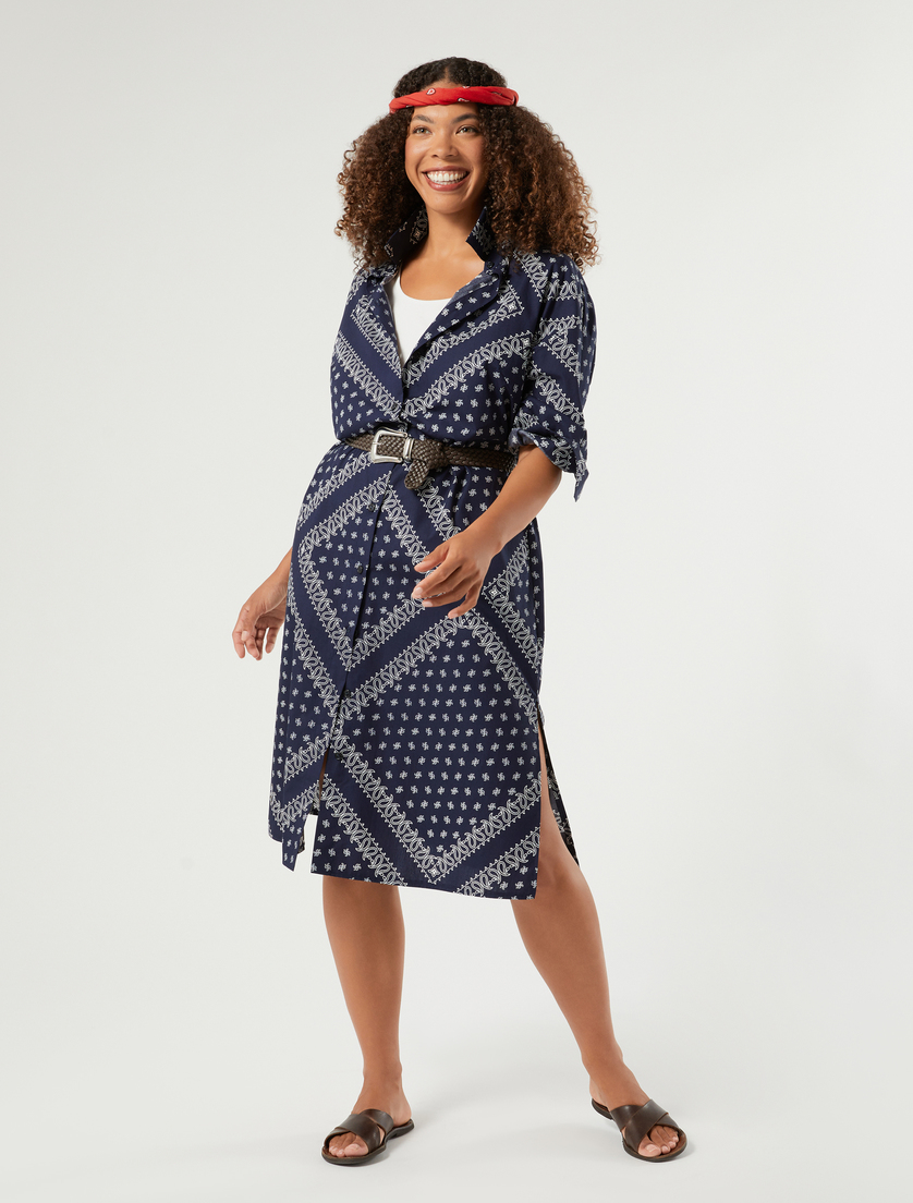 Cotton poplin shirt dress - Marina Rinaldi