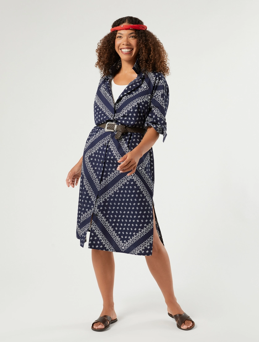 Hemdblusenkleid aus Baumwollpopeline - Marina Rinaldi