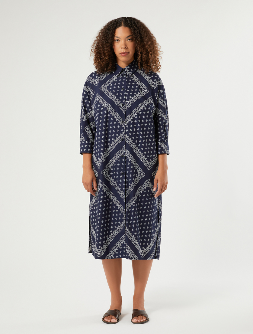 Cotton poplin shirt dress - ULTRAMARINE - Marina Rinaldi - 3