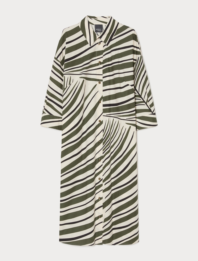 Abito chemisier in popeline di cotone - VANIGLIA - Marina Rinaldi