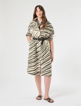 Hemdblusenkleid aus Baumwollpopeline - Marina Rinaldi