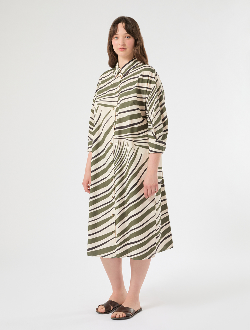 Abito chemisier in popeline di cotone - VANIGLIA - Marina Rinaldi - 3