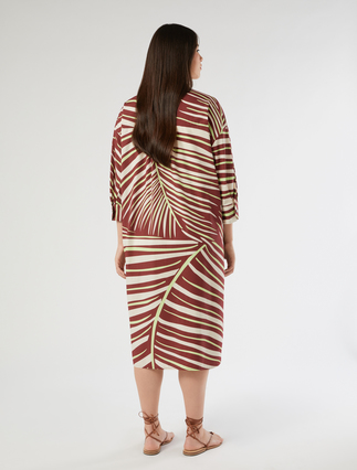 Hemdblusenkleid aus Baumwollpopeline - BORDEAUX - Marina Rinaldi - 4