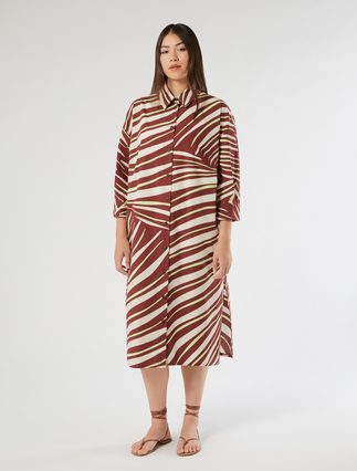 Hemdblusenkleid aus Baumwollpopeline - BORDEAUX - Marina Rinaldi - 3