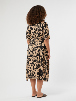 Viscose satin dress - BEIGE - Marina Rinaldi - 4
