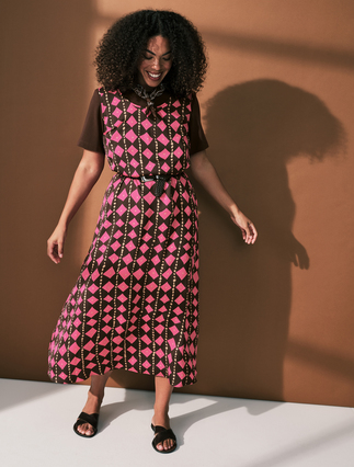 Viscose satin dress - Marina Rinaldi