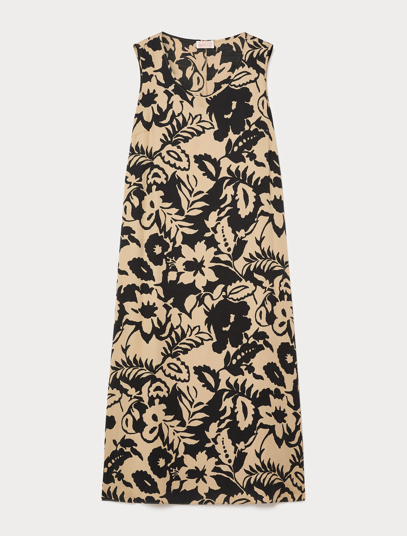 Viscose satin dress - BEIGE - Marina Rinaldi