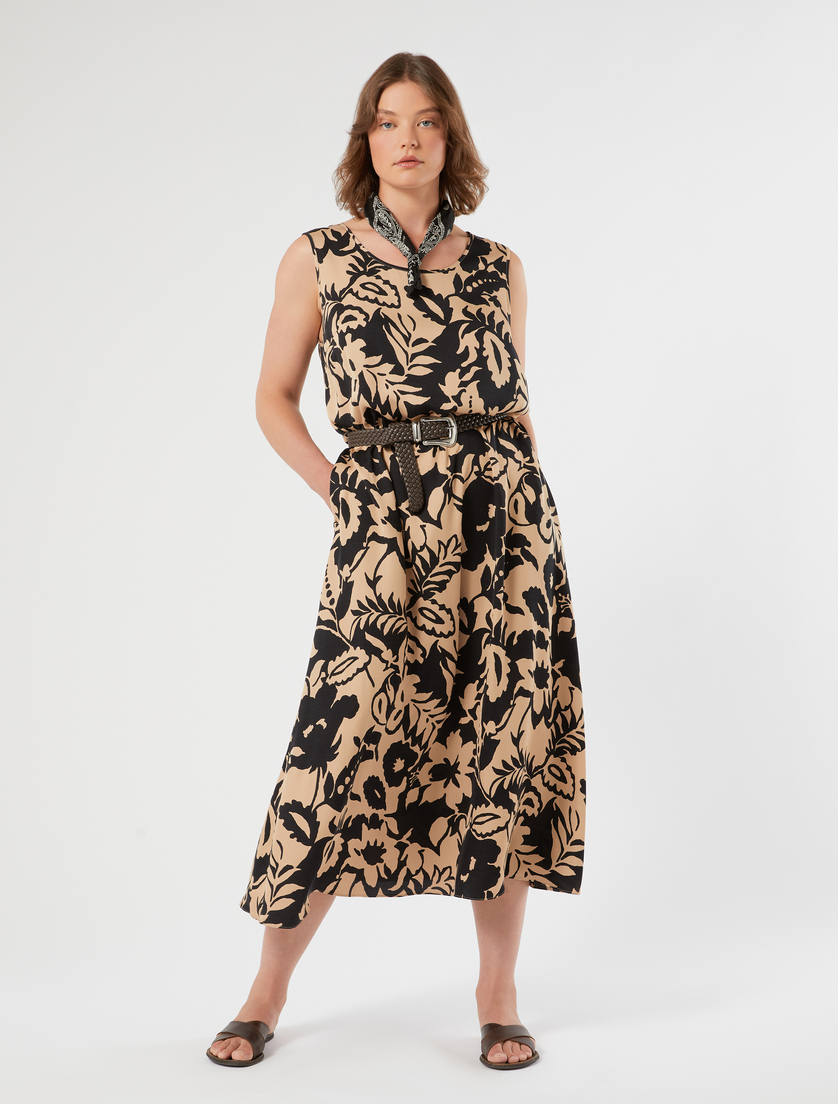 Viscose satin dress - Marina Rinaldi