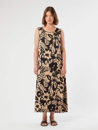 Viscose satin dress - BEIGE - Marina Rinaldi - 3