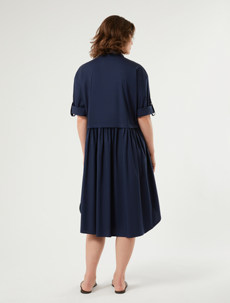Stretch cotton dress - ULTRAMARINE - Marina Rinaldi - 4