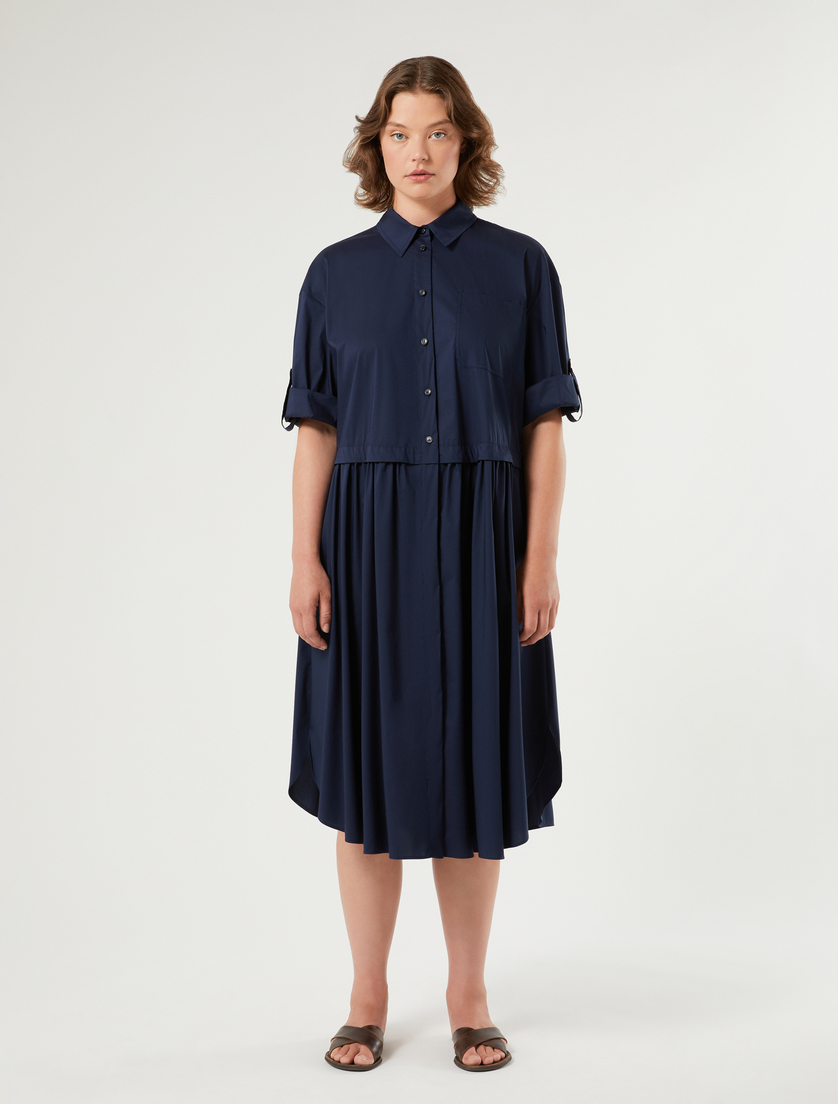 Stretch cotton dress - ULTRAMARINE - Marina Rinaldi - 3