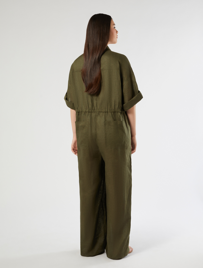 Linen jumpsuit - KAKI - Marina Rinaldi - 4