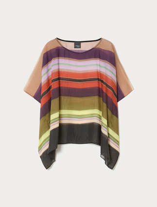 Printed Tencel poncho and top - Marina Rinaldi