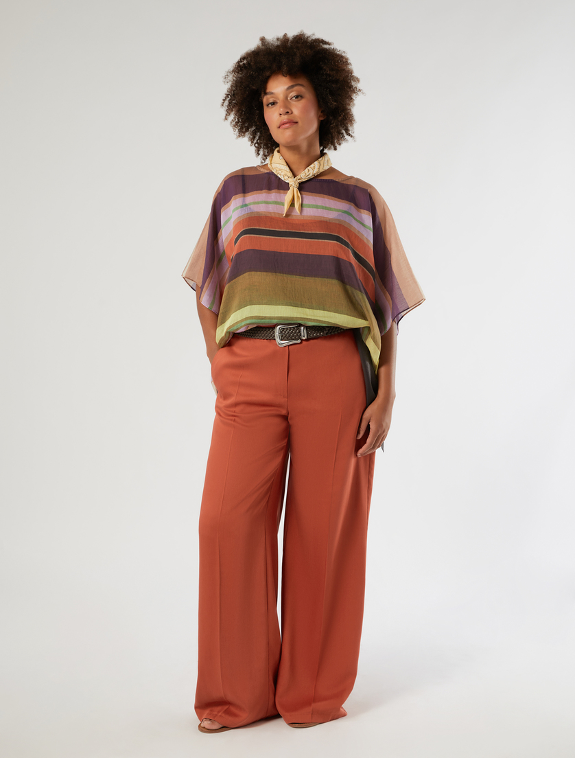 Printed Tencel poncho and top - Marina Rinaldi