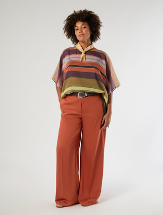 Printed Tencel poncho and top - Marina Rinaldi