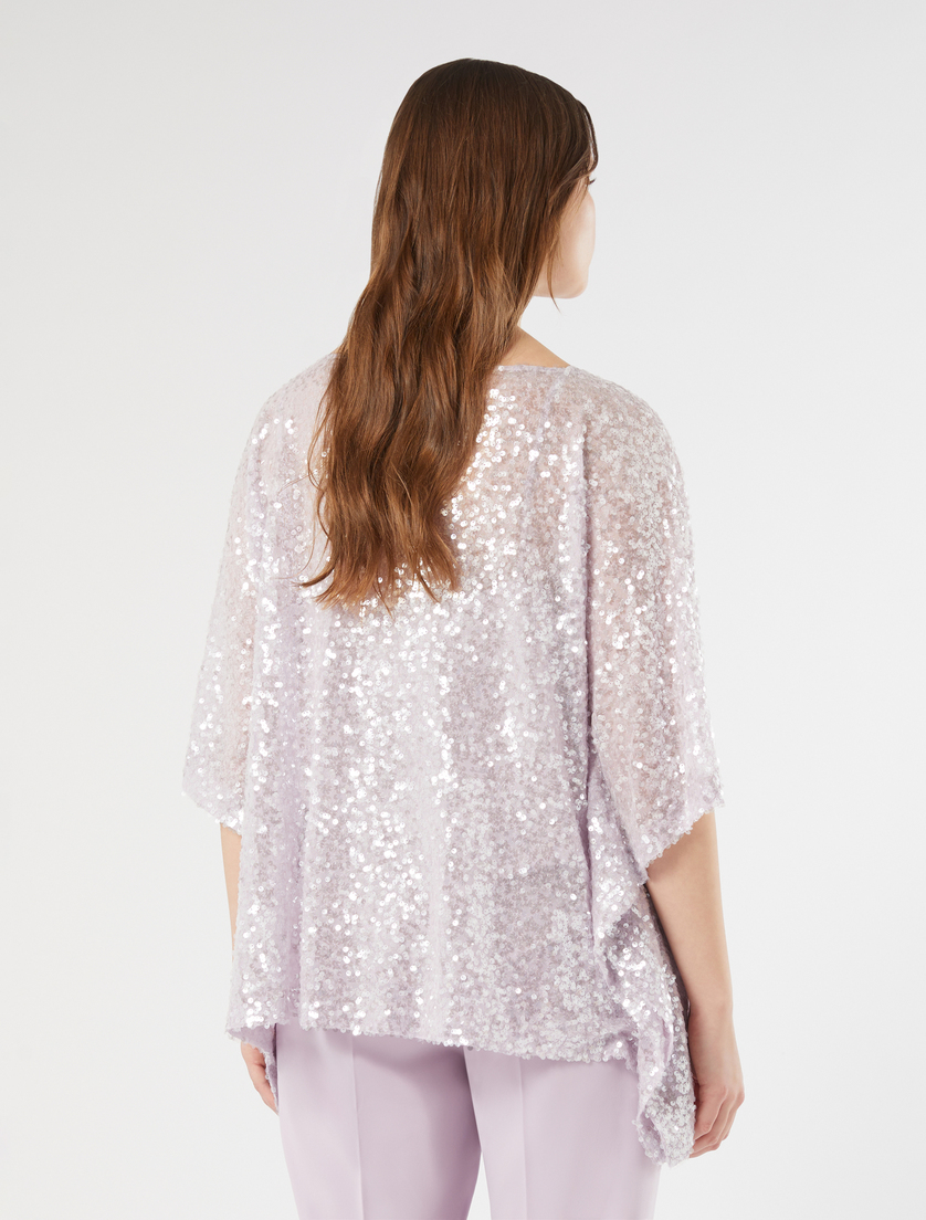 Sequinned poncho - LAVENDER - Marina Rinaldi - 4
