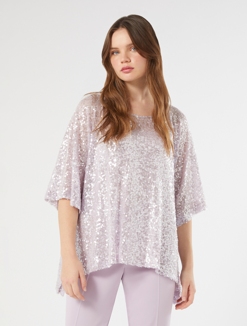 Sequinned poncho - LAVENDER - Marina Rinaldi - 3