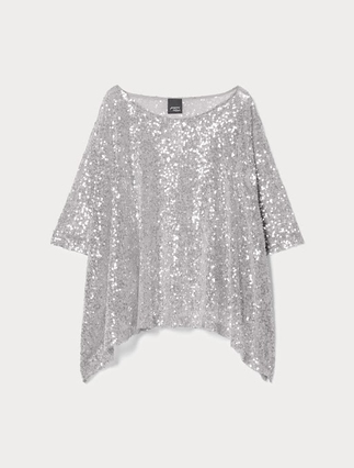 Sequinned poncho - Marina Rinaldi