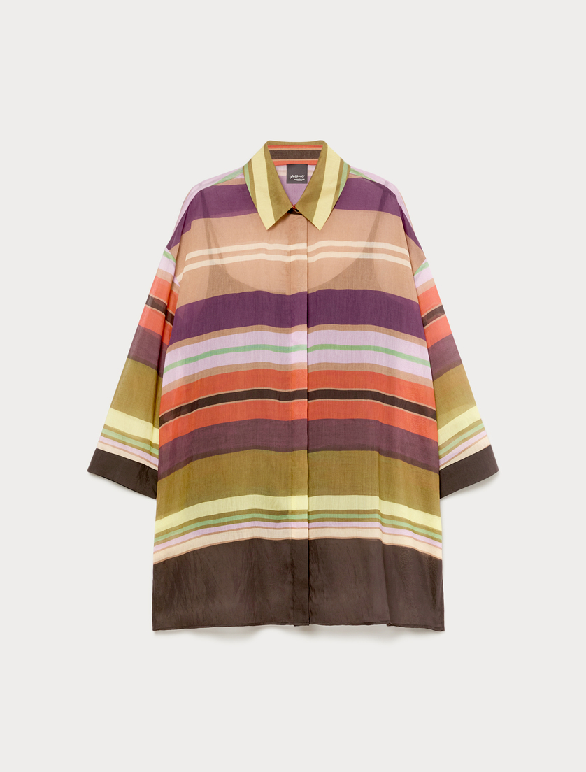 Kasack aus Tencel-Gaze - SCHWARZ - Marina Rinaldi