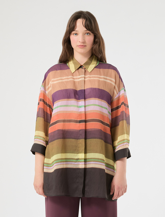 Tencel gauze tunic - BLACK - Marina Rinaldi - 3