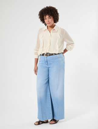 Camicia in georgette con volant - Marina Rinaldi