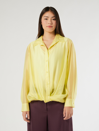 Muslin knot shirt - BRIGHT YELLOW - Marina Rinaldi - 3
