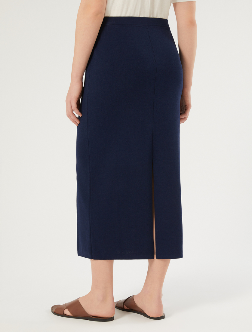 Stretch viscose skirt - MIDNIGHTBLUE - Marina Rinaldi - 4
