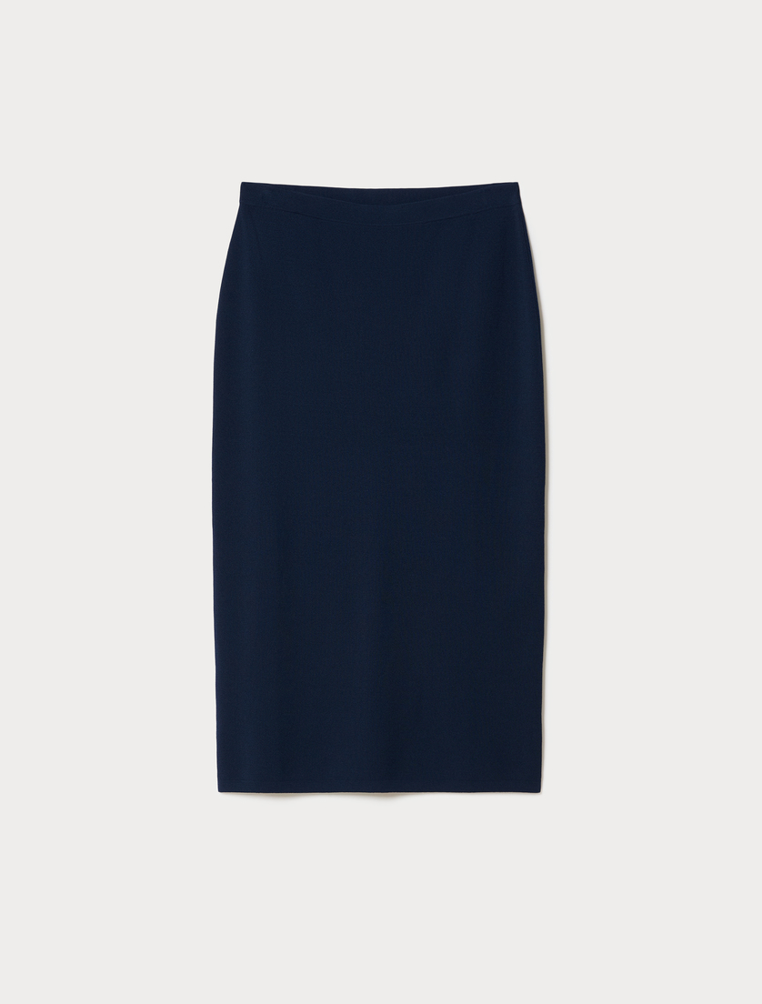 Stretch viscose skirt - MIDNIGHTBLUE - Marina Rinaldi
