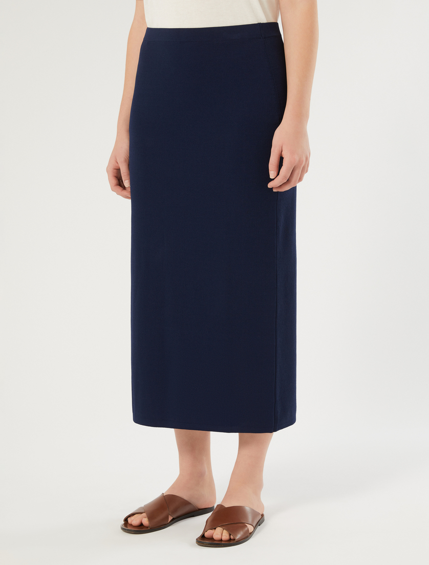 Stretch viscose skirt - MIDNIGHTBLUE - Marina Rinaldi - 3