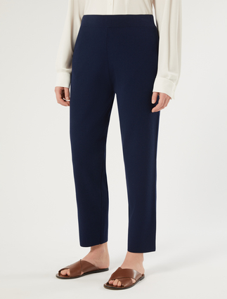 Stretch viscose trousers - MIDNIGHTBLUE