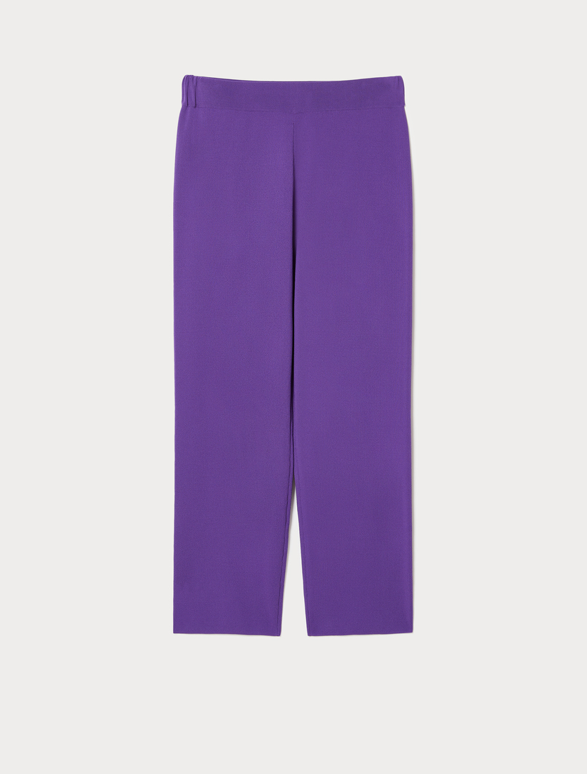 Stretch viscose trousers - PURPLE - Marina Rinaldi