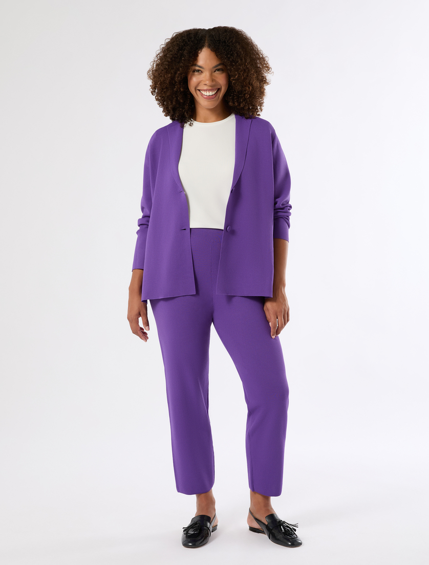 Stretch viscose trousers - PURPLE - Marina Rinaldi - 2