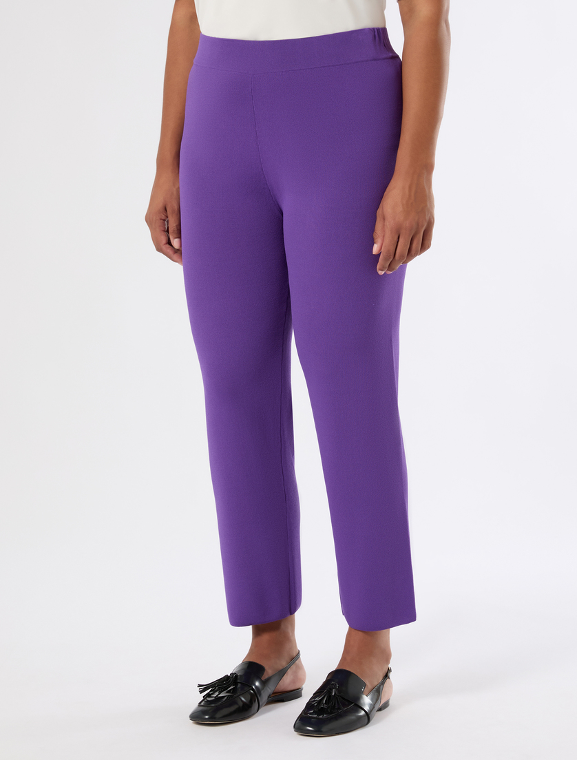 Stretch viscose trousers - PURPLE - Marina Rinaldi - 3