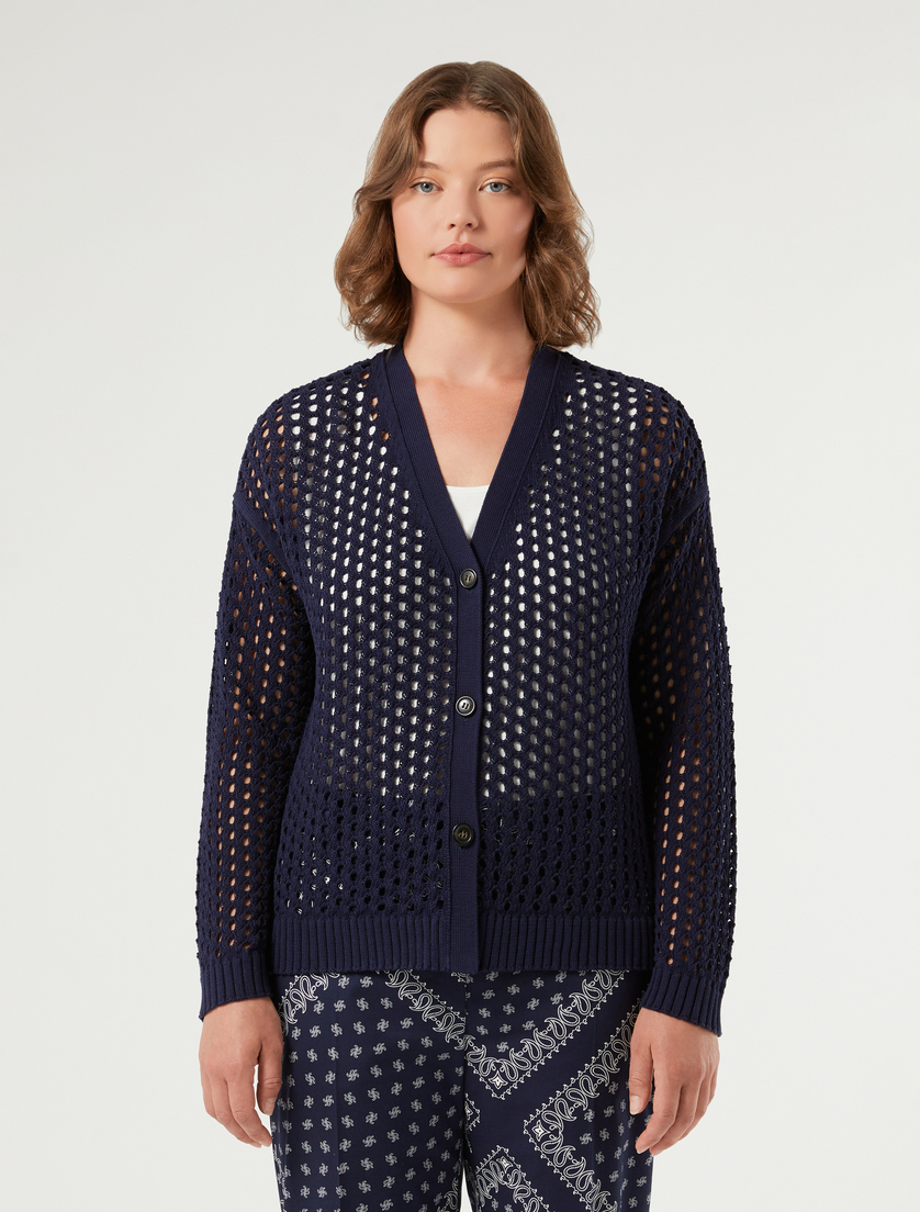 Short cotton cardigan - ULTRAMARINE - Marina Rinaldi - 3