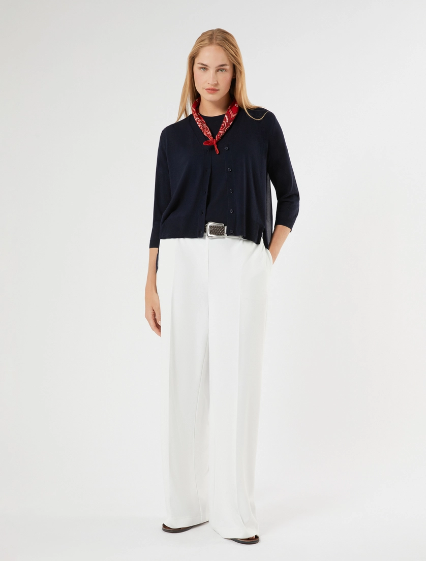 Cardigan en coton et georgette mélangés - Marina Rinaldi
