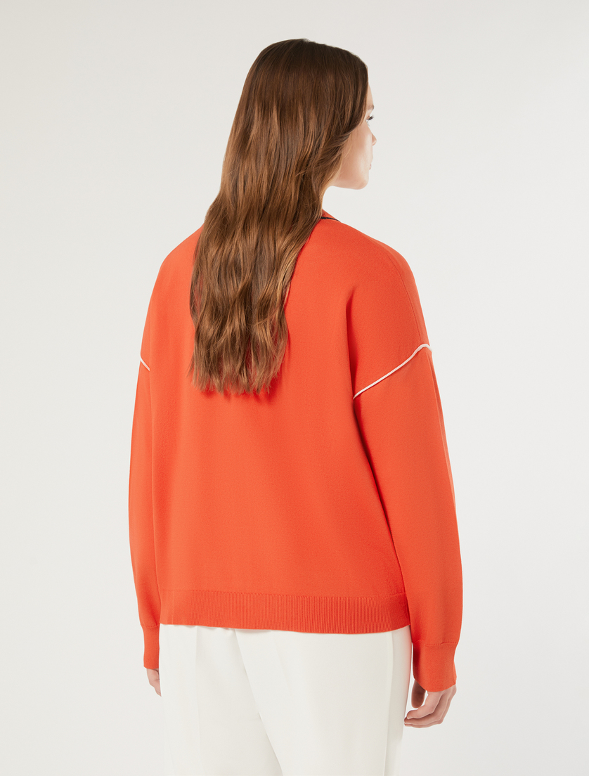 Stretch viscose cardigan - RED - Marina Rinaldi - 4