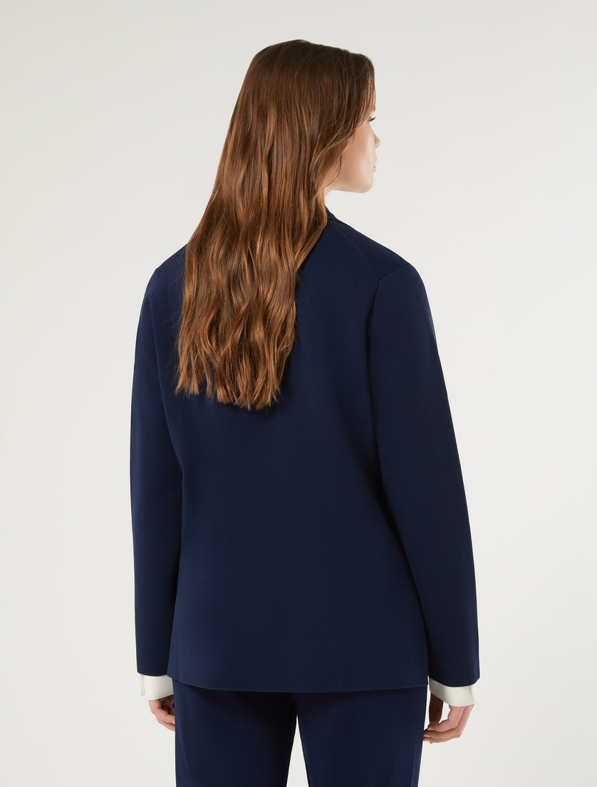 Knitted blazer jacket - MIDNIGHTBLUE - Marina Rinaldi - 4