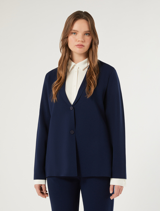 Knitted blazer jacket - MIDNIGHTBLUE