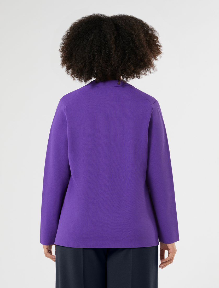 Knitted blazer jacket - PURPLE - Marina Rinaldi - 4
