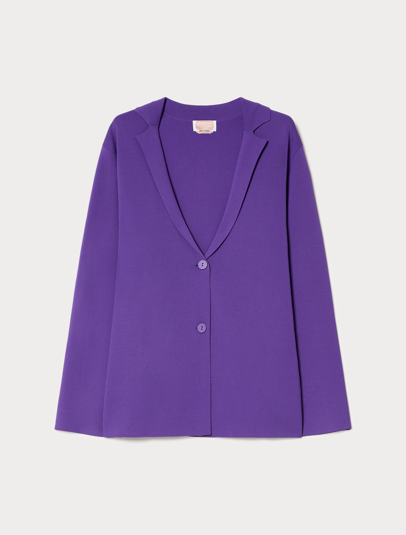Knitted blazer jacket - PURPLE - Marina Rinaldi