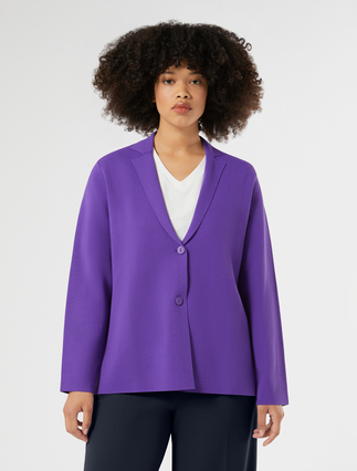 Knitted blazer jacket - PURPLE