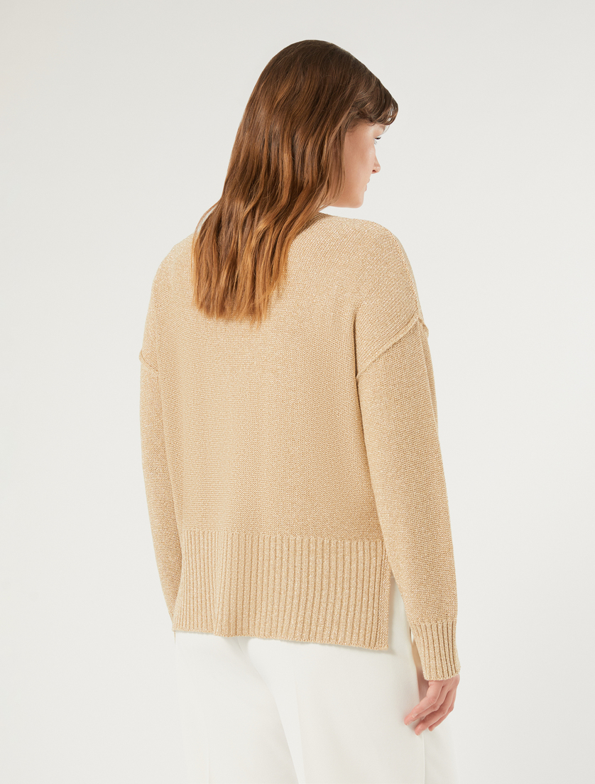 Cardigan en viscose lurex - VANILLE - Marina Rinaldi - 4