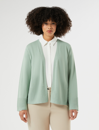 Cardigan in cotone - VERDE SALVIA