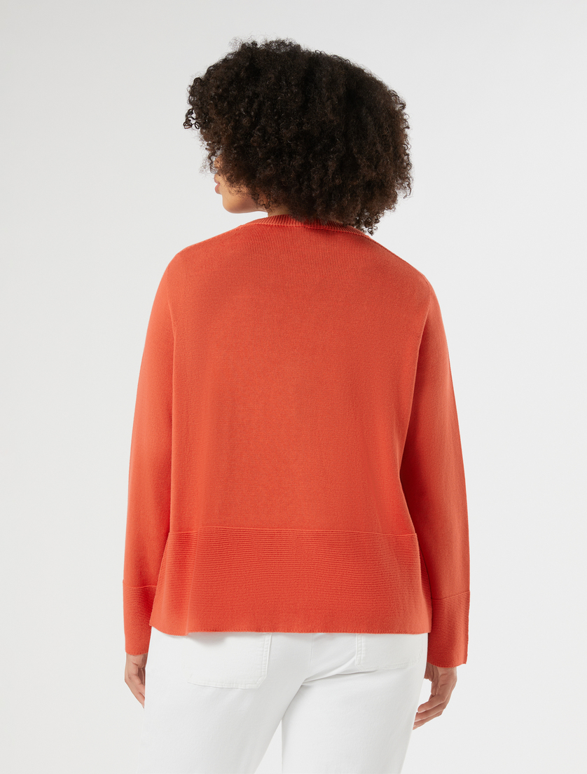Cardigan in cotone - ROSSO - Marina Rinaldi - 4