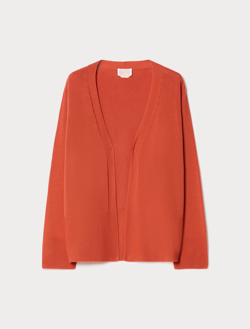 Cardigan in cotone - ROSSO - Marina Rinaldi