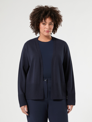 Cardigan in cotone - BLU NOTTE