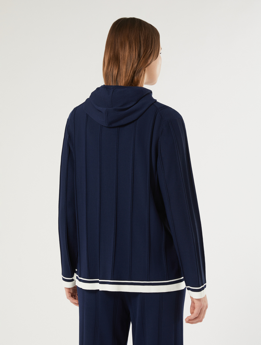 Cardigan en viscose stretch - BLEU NUIT - Marina Rinaldi - 4
