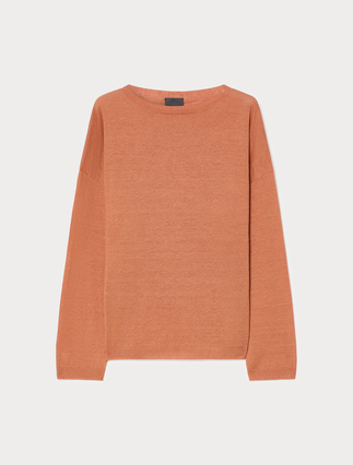Linen and cotton boxy sweater - Marina Rinaldi