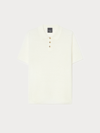 Linen and cotton polo sweater - Marina Rinaldi